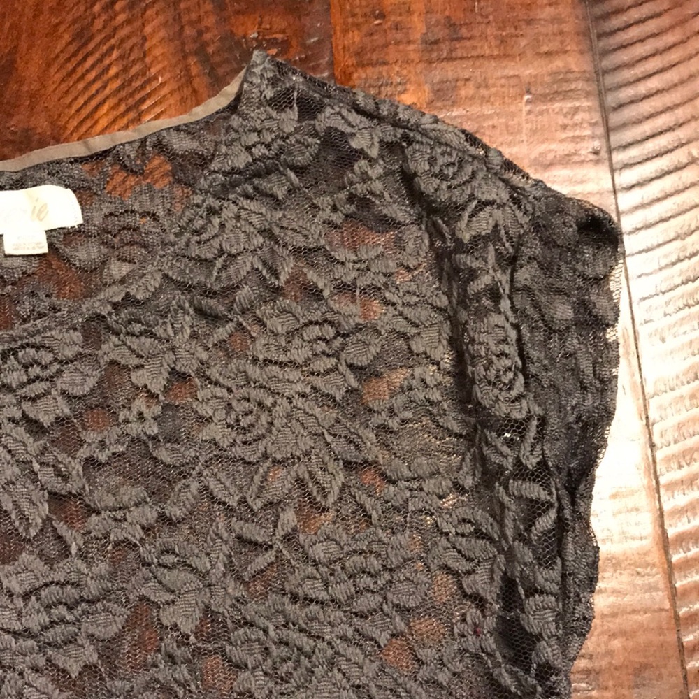 AERIE Lace Gray Top Sz XS - Picture 3 of 8